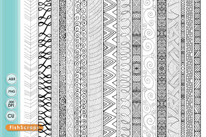 Border Clip Art Doodles - Ps Brushes