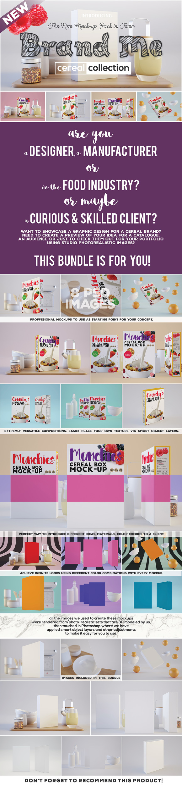 Download Cereal Box Free Mockup » Designtube - Creative Design Content