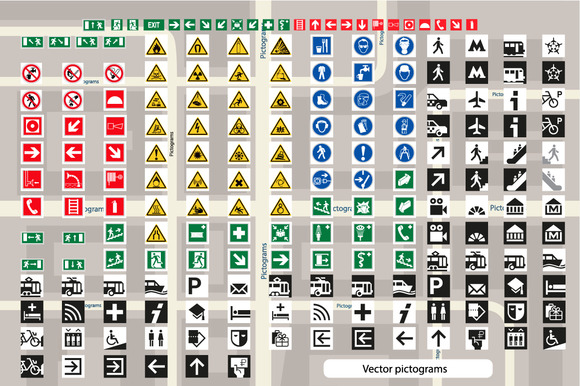 Set Of Pictograms For Cards