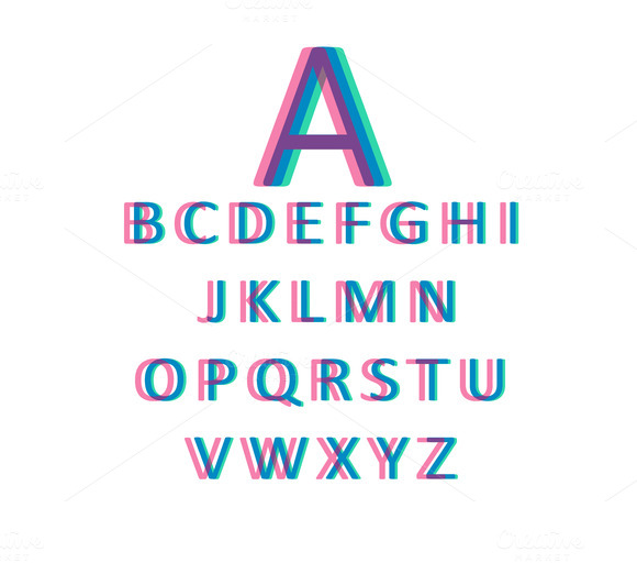 3D Font Vector 3D Font Vector