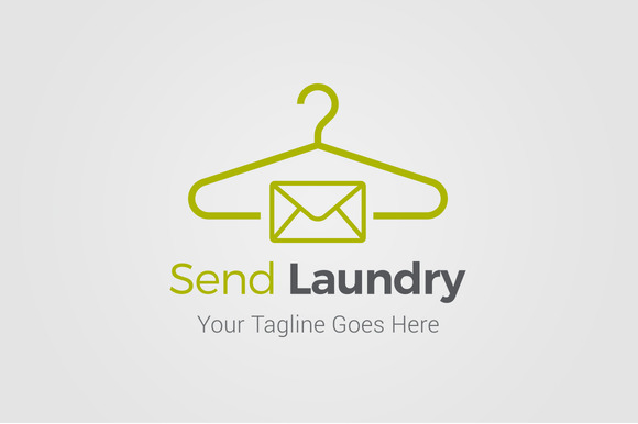 Send Laundry Logo Template