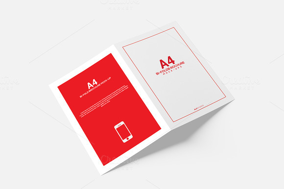 Download A4 A5 Bi-Fold Brochure Mock-Up ~ Product Mockups on Creative Market