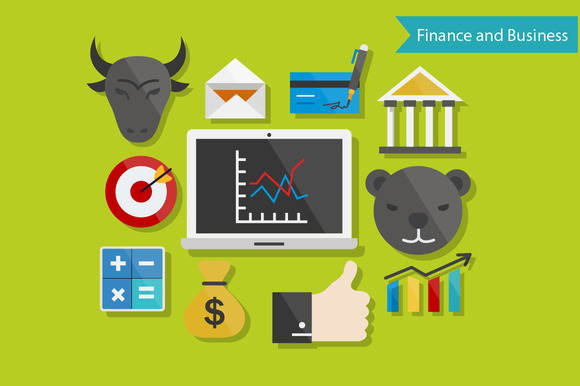 Finance And Business Flat Design Finance And Business Flat Design