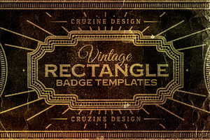 Rectangle Vintage Badges v.1
