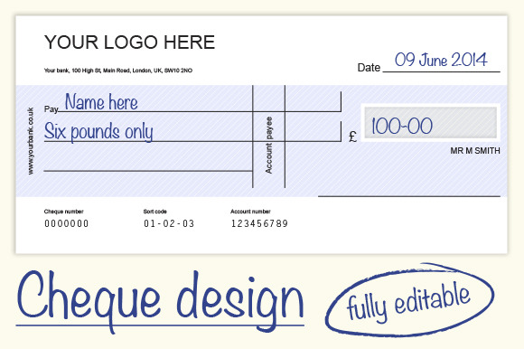 Blank Cheque Template Uk