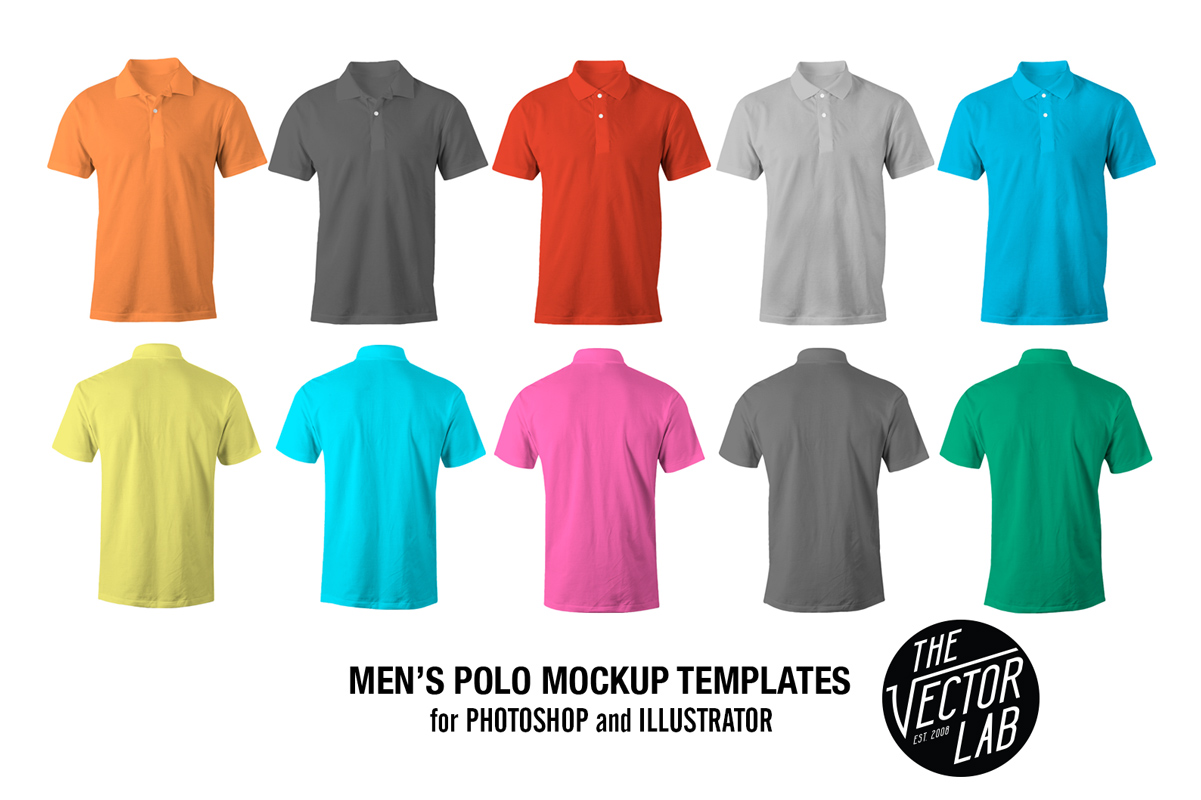 Download Men's Polo Shirt Mockup Templates ~ Product Mockups on Creative Market