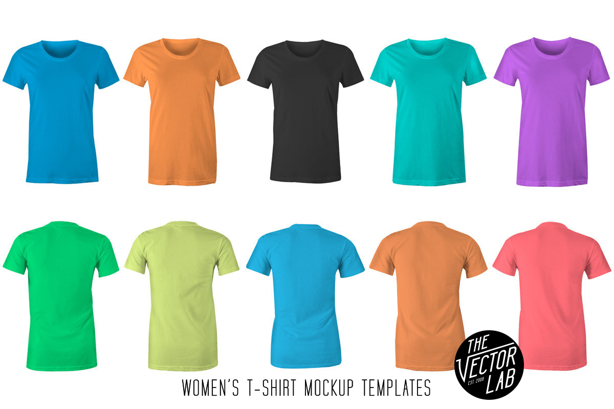 Download Women's T-Shirt Mockup Templates ~ Product Mockups on ...
