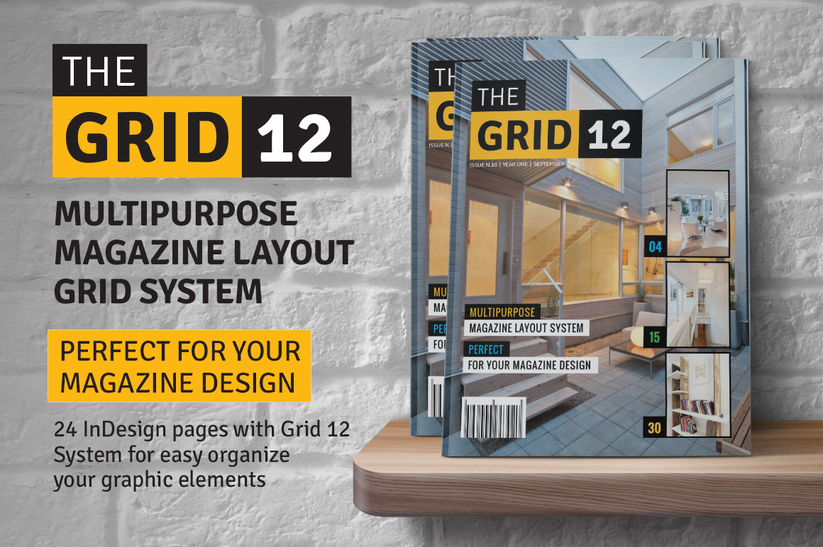 Grid 12 Multipurpose Magazine Layout ~ Magazine Templates on Creative ...