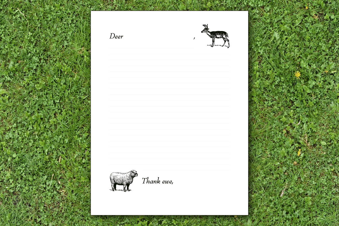 Farm Animal Stationery Stationery Templates on Creative Market