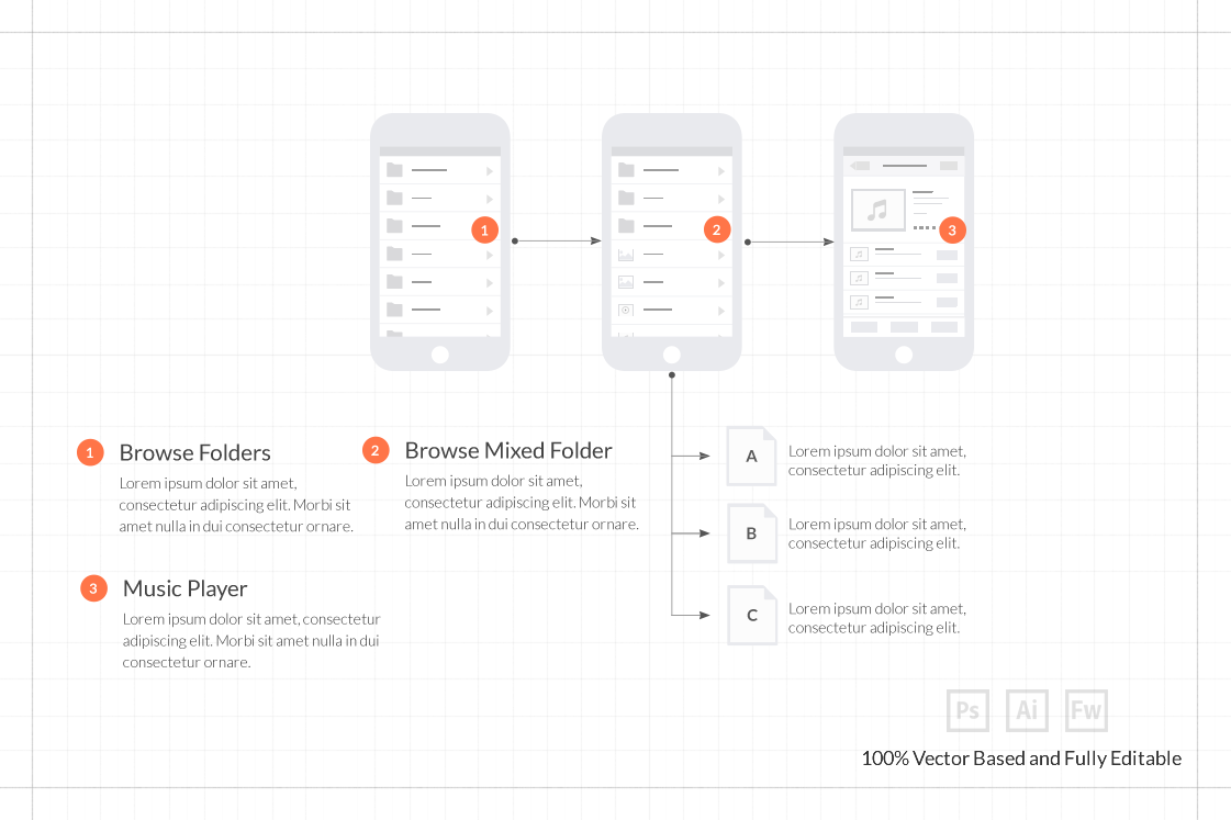 Mobile UX Design Tiles V2 Product Mockups on Creative Market