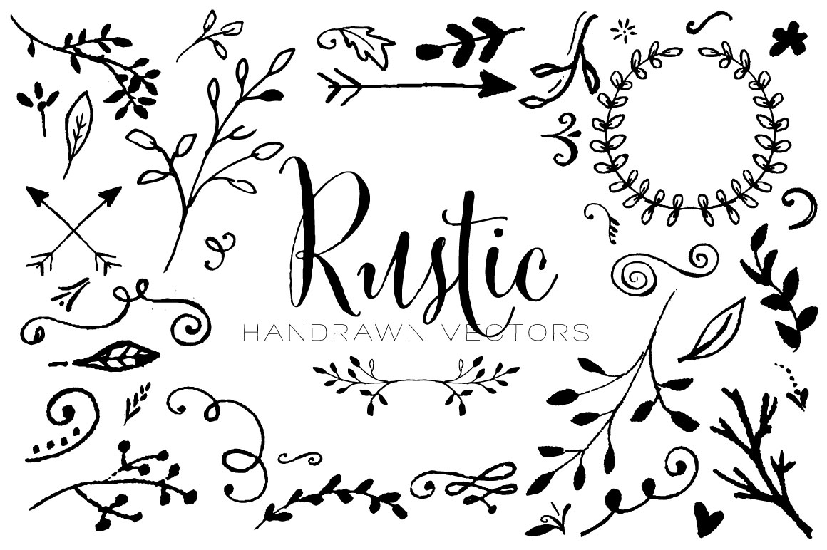 Download Rustic Handrawn Vectors ~ Illustrations on Creative Market