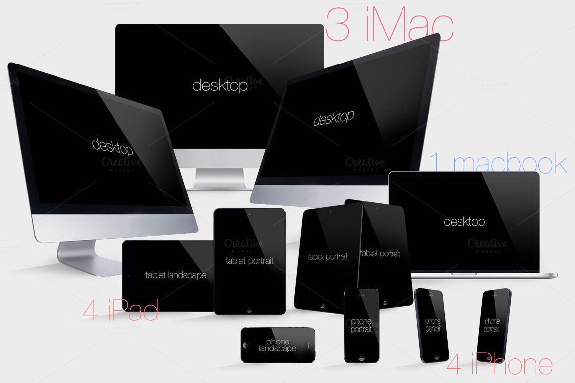 Download Display Screen Mockup Pack ~ Product Mockups on Creative Market