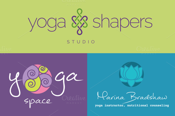 Yoga Logo Concepts Symbols Yoga Logo Concepts Symbols