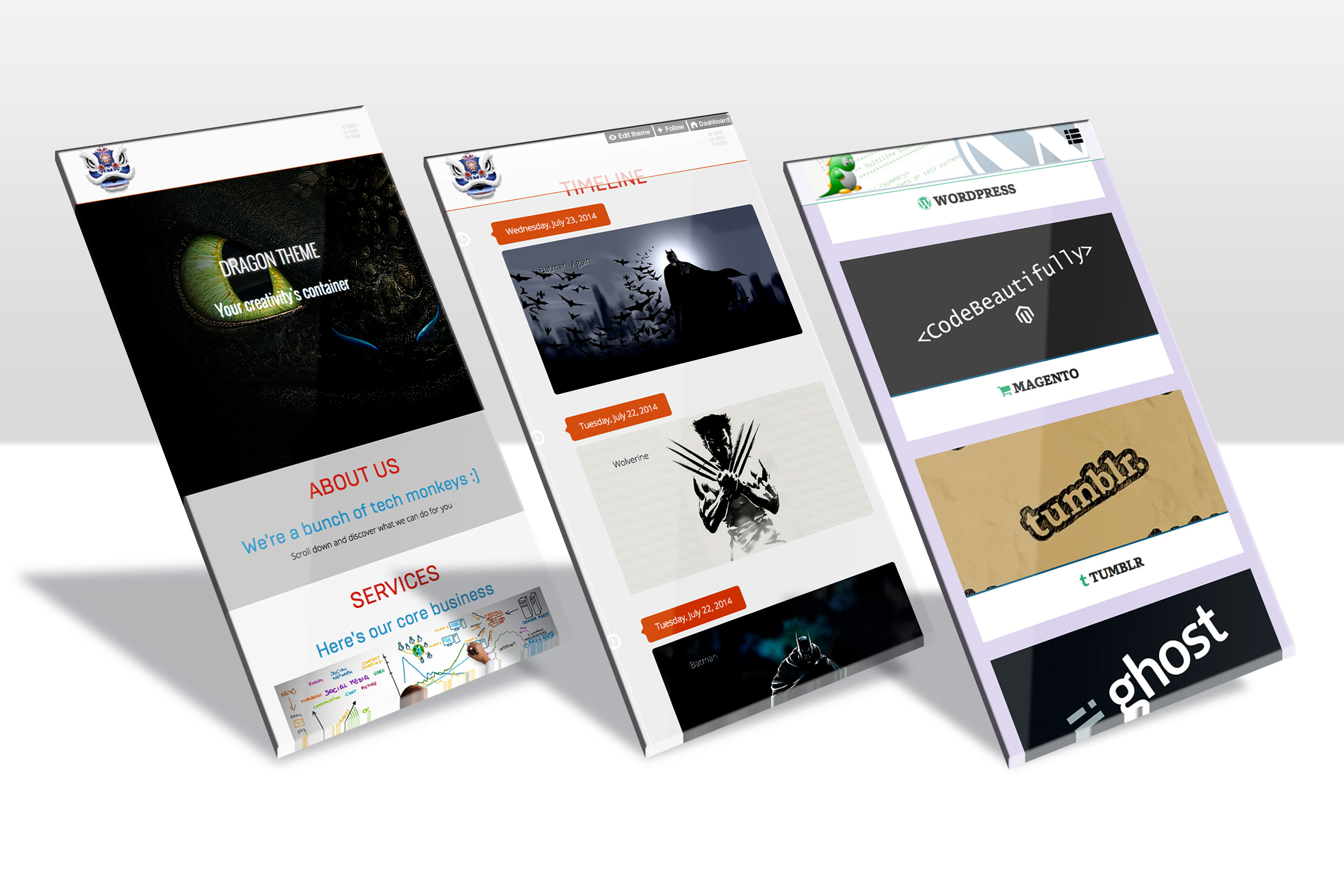 Dragon - Responsive Tumblr Theme ~ Tumblr Themes on Creative Market