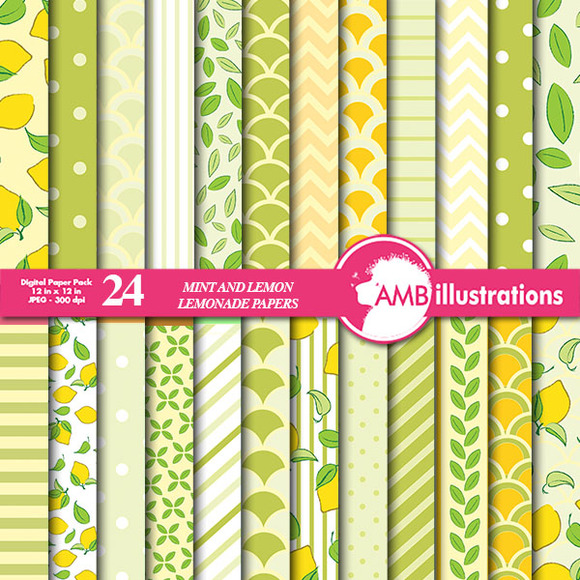 Lemonade Papers Mint And Yellow 487