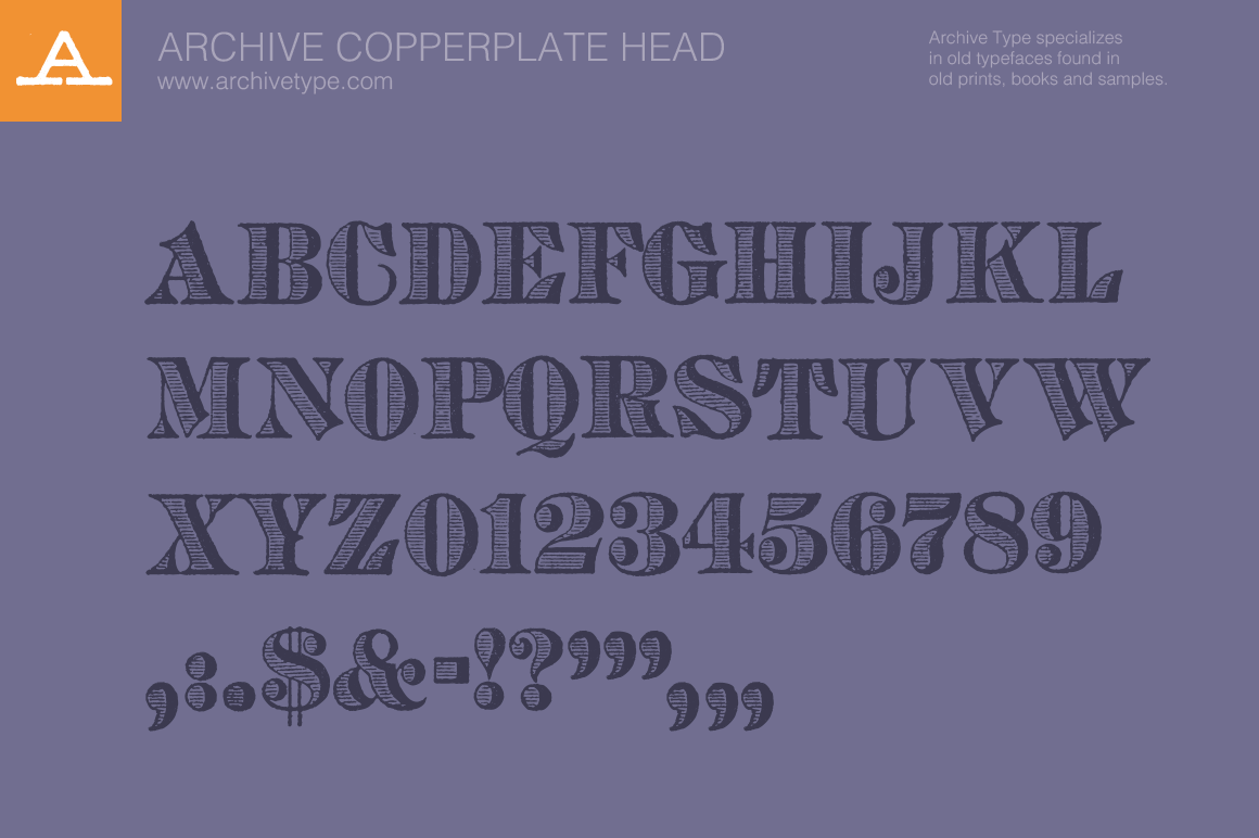 Archive Copperplate Head ~ Display Fonts on Creative Market