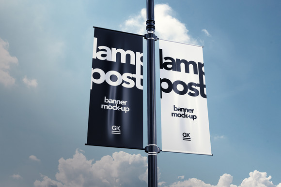 Lamp Post Banner Mock-up ~ Product Mockups on Creative Market