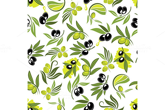 Olive Tree Branches Pattern