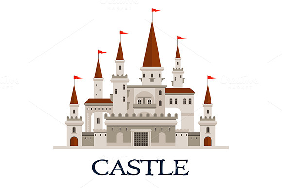 Gothic Castle Fortress Icon