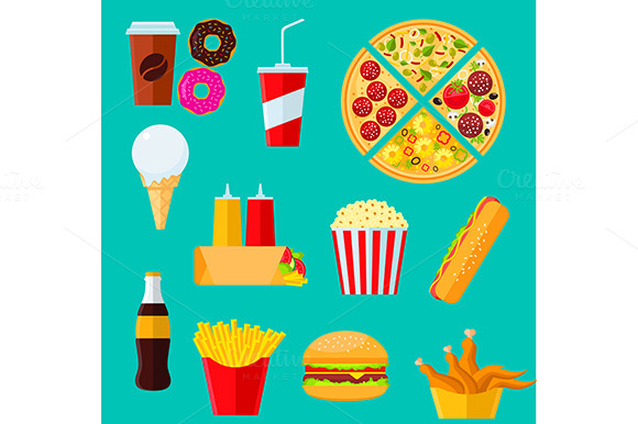 Fast Food Takeaway Menu Icons