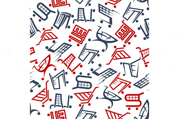Shopping And Retail Seamless Pattern
