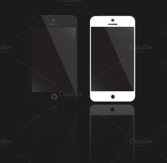 Mobile Phone Icons White And Black