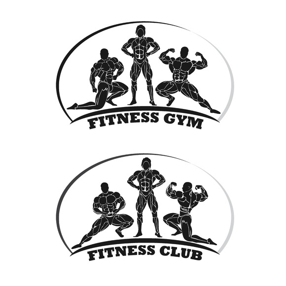 Fitness Club Emblem Bodybuilding