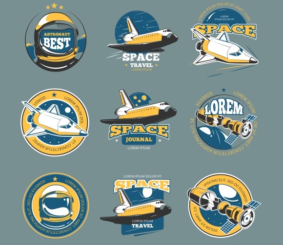 Space And Astronautics Emblems