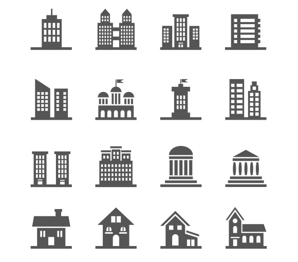 Building House Vector Icons