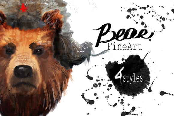 Set Bear Portraits 4 Styles