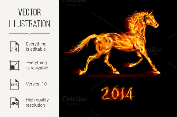 New Year 2014 Fire Horse