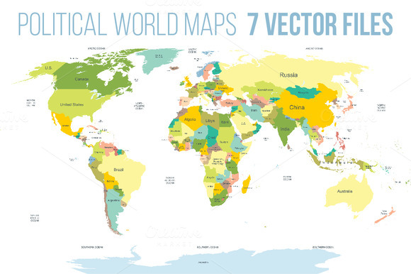 Political World Maps Set