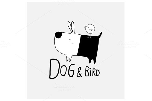 Dog And Bird Logo