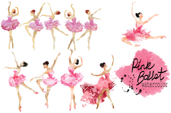 Pink Ballet.watercolor