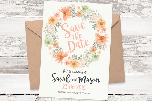 Save The Date Card DIY Template 07