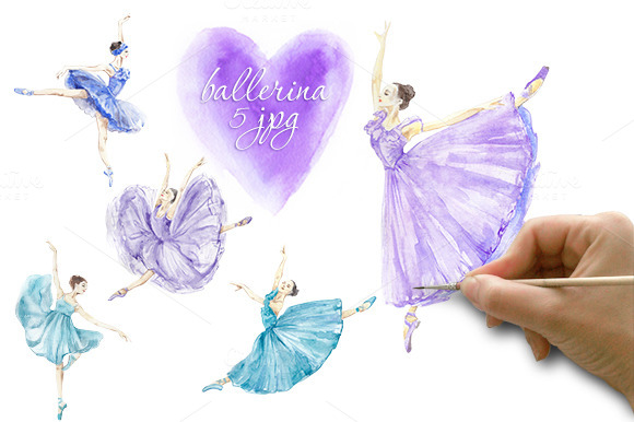 Watercolor Ballerina