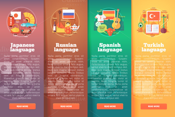 Foreign Language Education Banners