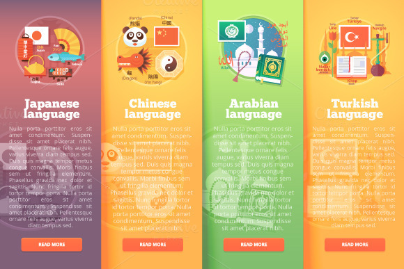 Foreign Language Education Banners