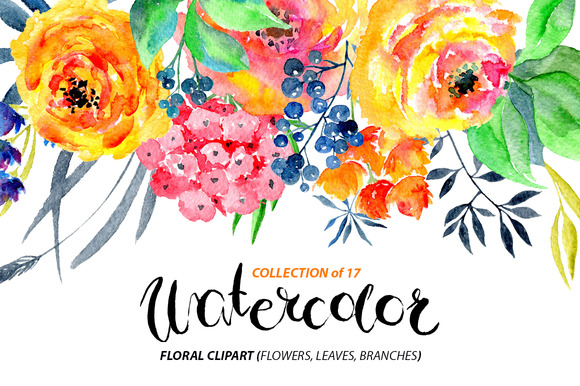 Watercolor Flowers Png Clipart