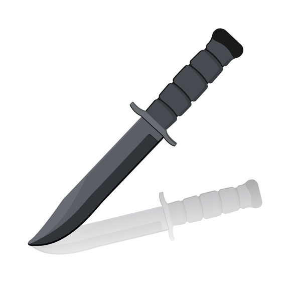 Knife With Shadow Vector