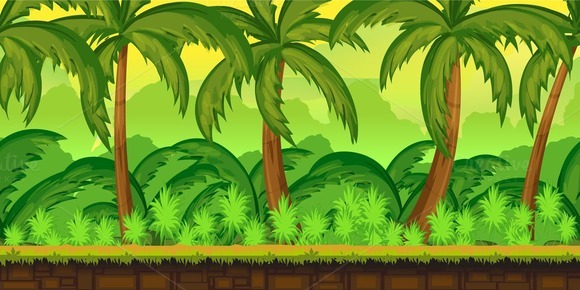 Tropical Jungle Game Background