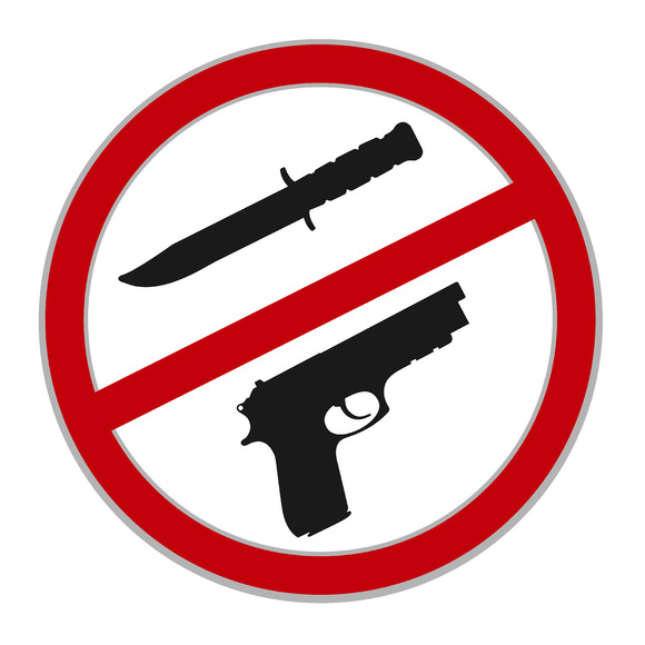 No Weapons Allowed Sign Vector