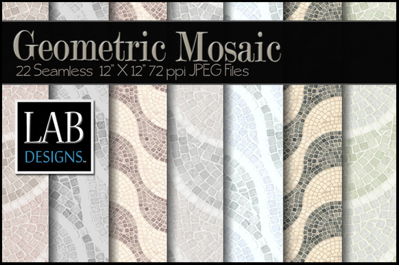 22 Geometric Mosaic Tile Backgrounds