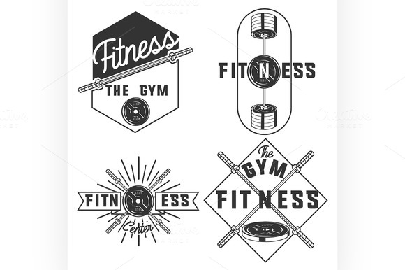 Vintage Fitness Gym Emblems