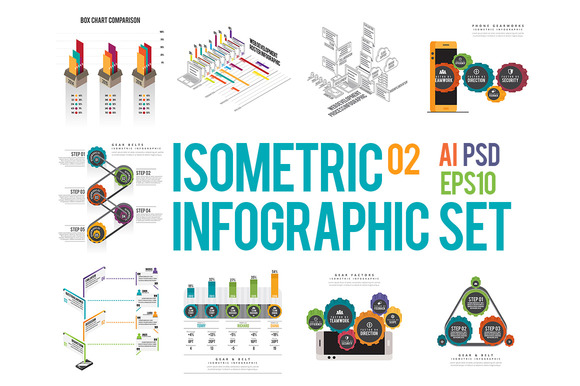 Isometric Infographic Set 02