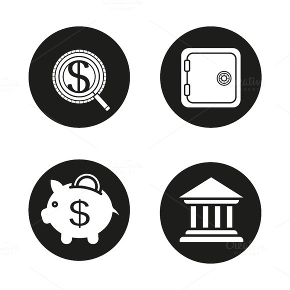 Banking And Finance Icons Vector