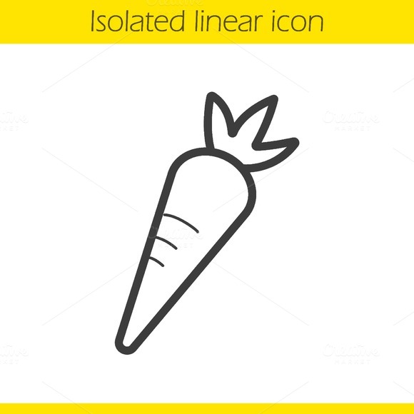 Carrot Linear Icon Vector