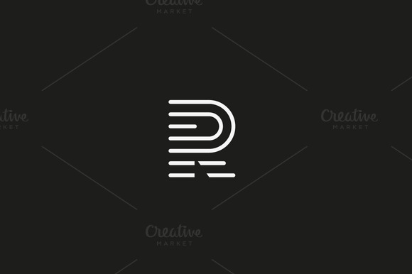 Line Letter R Logotype