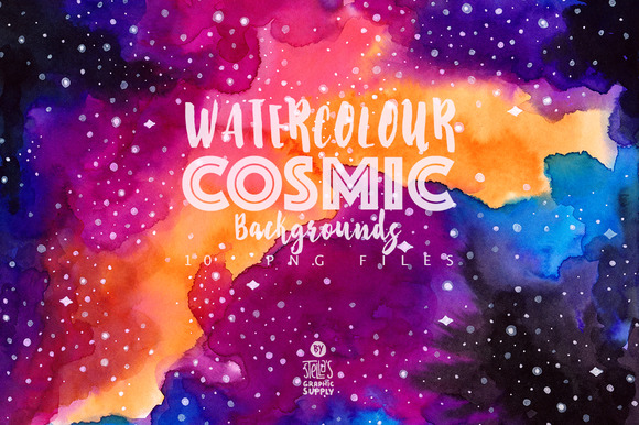 Watercolor Cosmic Backgrounds