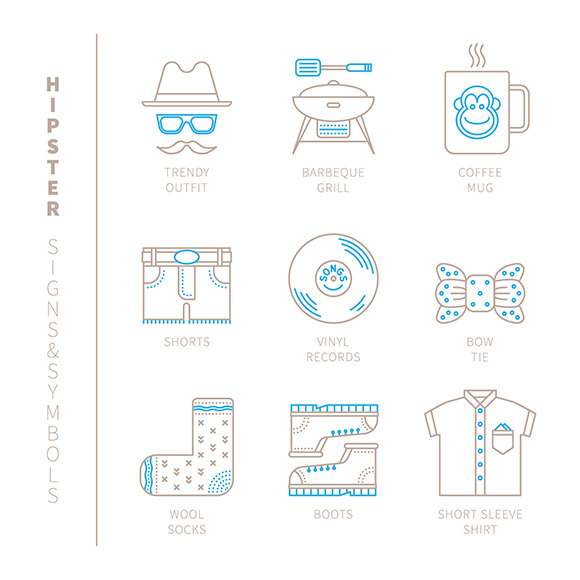 Hipster Iconset Mono Line